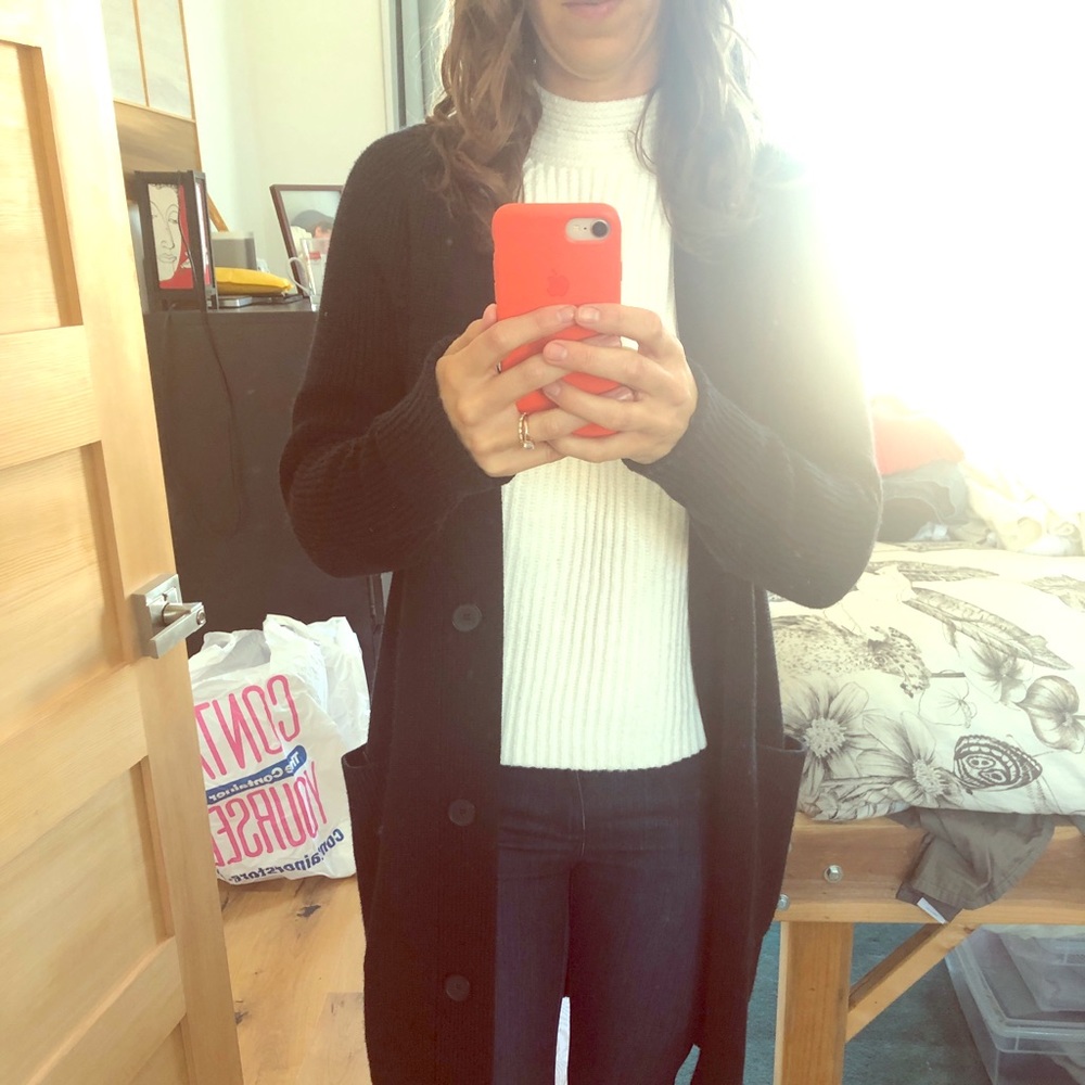 Everlane long black sweater